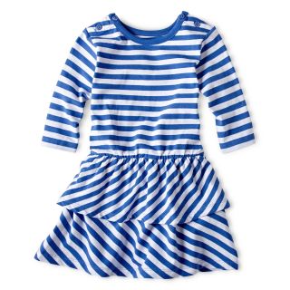 JOE FRESH Striped  Sleeve Dress   Girls 1t 5t, Blue, Blue, Girls