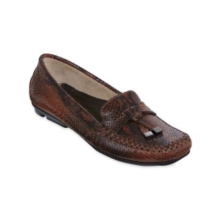 St. Johns Bay Melissa Croco Embossed Loafers, Brown, Womens