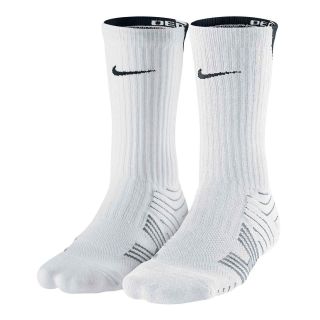 Nike 2 pk. Performance Cushioned Football Crew Socks XL, White, Mens
