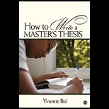 How to Write Masters Thesis