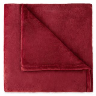 JCP Home Collection  Home Velvet Plush Solid Blanket, Red