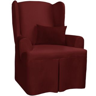 Canvas 1 pc. Wing Chair Slipcover, Red