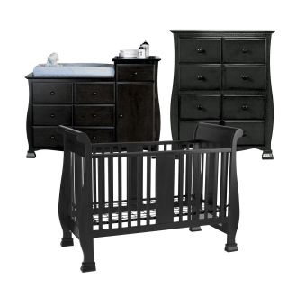 Savanna Bella 3 pc. Baby Furniture Set   Black