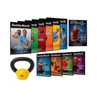 KettleWorX Ultra System with 5 lb., 10 lb. or 15 lb. Kettlebell Weights, Orange