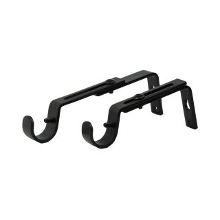 ROD DESYNE Adjustable Curtain Rod Brackets, Black