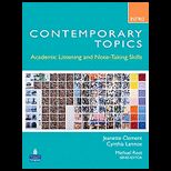 Contemporary Topics Introductory  Academic Listening and Note Taking Skills   With Audio CDs