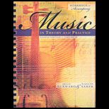 Music in Theory and Practice, Volume 2   Workbook Only