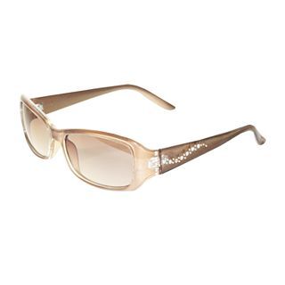 Solargenics Embellished Plastic Sunglasses, Brown, Womens