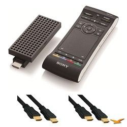 Sony NSZGU1 BRAVIA Smart Stick with Google TV and 2 HDMI Cables Bundle