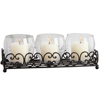 Canter Candle Holder Tray, Black