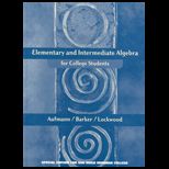 Elementary and Intermediate Algebra for College Students / With 4 3.5 Disk  Package