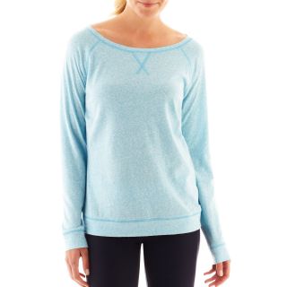 Xersion Long Sleeve Lightweight Sweatshirt, Blue, Womens