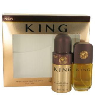 King for Men by Parfums De Coeur, Gift Set   2 oz Cologne Spray + 4 oz Deodorant