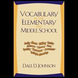 Vocabulary in Elementary and Middle School