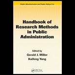 Handbook of Research Methods in Public Adm.