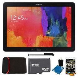 Samsung Galaxy Tab Pro 12.2 Black 32GB Tablet, 32GB Card, Headphones, and Case