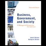 Business, Government and Society  Text and Cases
