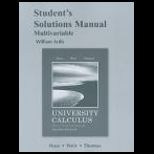 University Calculus, Early Transcendentals, Multivariable   Student Solution Manual
