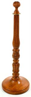 Red Oak Solid Wood Stanchion with Lined Top and Round Base