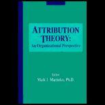 Attribution Theory Organizational Approach