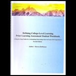 Defining College Level Learning Prior Workbook