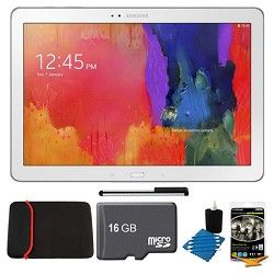 Samsung Galaxy Note Pro 12.2 White 64GB Tablet, 16GB Card, Headphones, and Case