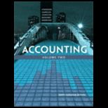 Accounting, Volume 2 Text CANADIAN EDITION <