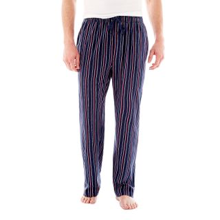 Stafford Knit Pajama Pants, Navy Stripe, Mens