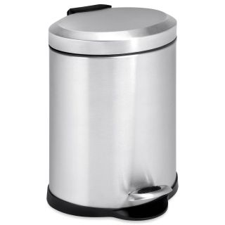 HONEY CAN DO Honey Can Do 5 Liter Oval Stainless Steel Step Trash Can