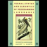 Formal Syntax and Semantics of Programming Languages  A Laboratory Based Approach