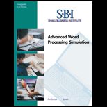 SBI  Advanced Word Processing Simulation   With CD