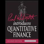 Paul Wilmott Introduces Quantitative Finance    With CD