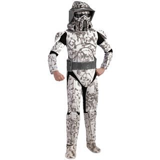 Star Wars Clone Wars Deluxe Arf Trooper Child Costume, White/Gray, Boys