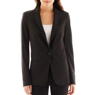 Mng By Mango Pinstripe Jacket, Black, Womens