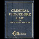 Penal Law and Criminal Procedure Law N. Y. S. (Looseleaf binder)