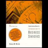 Introduction to Business Statistics   Student Solutions Manual