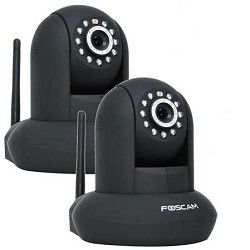 Foscam 2 pack FI9821W v2 1.0 Megapixel (1280x720p) H.264 Wireless IP Camera   Bl