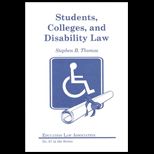Students, Colleges and Disability Law
