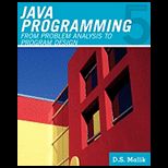 Java Programming  From Problem Analysis to Program Design