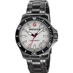 Wenger Mens Sea Force Swiss Watch   Grey Dial/Gunmetal PVD Coated Steel Bracele