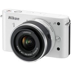 Nikon 1 J1 SLR White Digital Camera w/ 10 30mm VR Lens