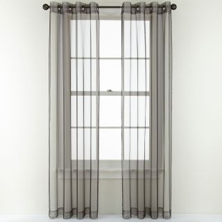 Studio Open and Shut Grommet Top Sheer Curtain Panel, Gray