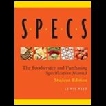 Specs  The Foodservice and Purchasing Specification Manual