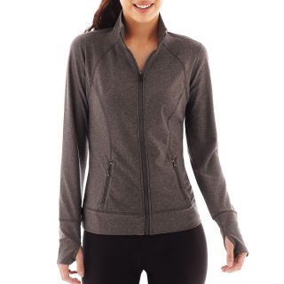Xersion Full Zip Jacket   Petite, Charcoal B65 Sd, Womens