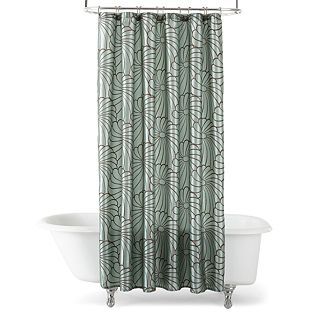 ROYAL VELVET Olivia Embroidered Shower Curtain, Aqua
