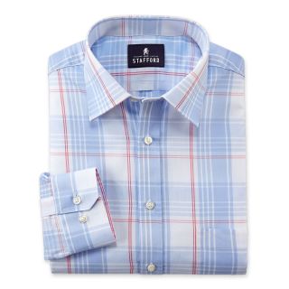 Stafford Broadcloth Dress Shirt, Blue, Mens