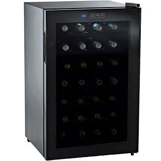 Wine Enthusiast 28 Bottle Silent Touchscreen Wine Refrigerator, Black