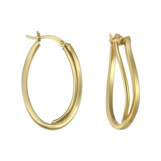 Double Wave Hoop Earrings, Womens