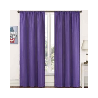 Pairs to Go Capella Woven Solid Rod Pocket Curtain Panel Pair, Purple