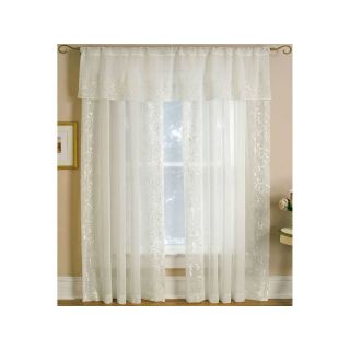 Addison Rod Pocket Sheer Valance, White